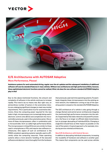 E/E Architectures With AUTOSAR Adaptive