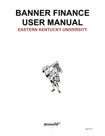 Banner Finance Manual - EKU