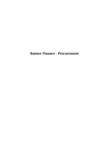 Banner Finance - Procurement