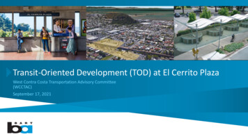 Transit-Oriented Development (TOD) At El Cerrito Plaza