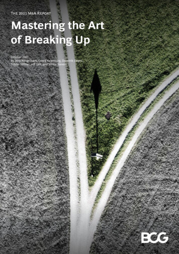 The 2021 M&A Report Mastering The Art Of Breaking Up