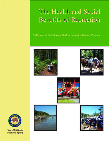 The Health And Social Benefits Of Recreation - CA State Parks