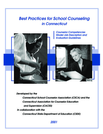 Best Practices For School Counseling - Connecticut