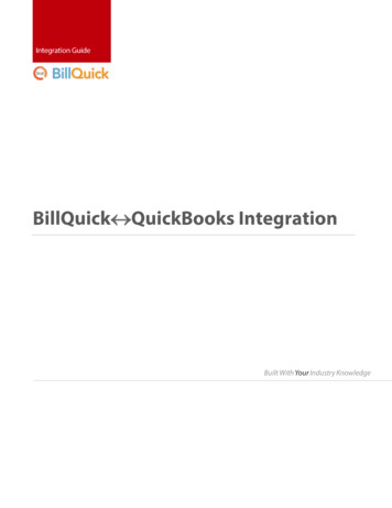 BillQuick-QuickBooks Basic Integration Guide 2014
