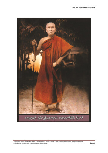 Sun Lun Sayadaw Gyi Biography - Sunlun-meditation 