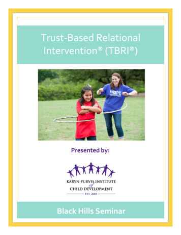 Trust-Based Relational Intervention (TBRI