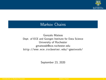 Markov Chains - University Of Rochester