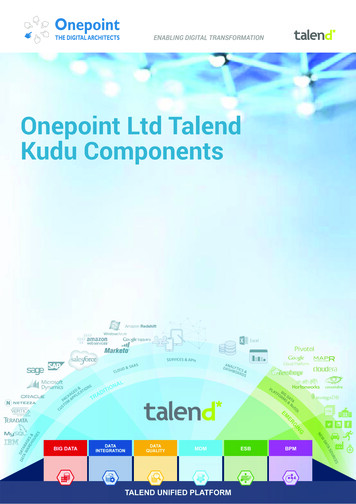 Onepoint Ltd Talend Kudu Components