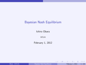 Bayesian Nash Equilibrium - UCLA Economics
