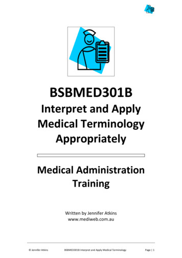BSBMED301B - Medical And Health Resources