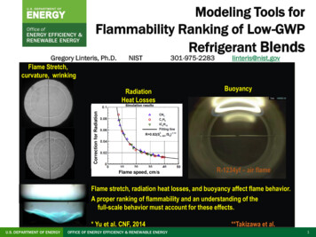 Modeling Tools For Flammability Ranking Of Low-GWP Refrigerant Blends