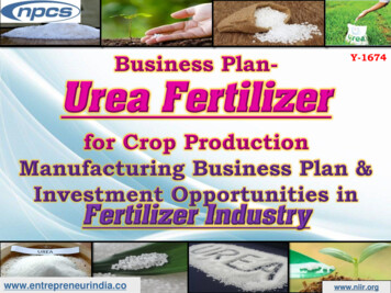 Business Plan-Urea Fertilizer For Crop Production. Manufacturing .