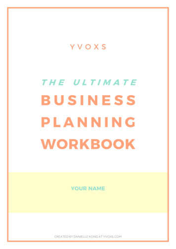 THE ULTIMATE BUSINESS PLANNING WORKBOOK