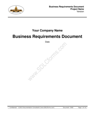 Business Requirements Document - SDLCforms