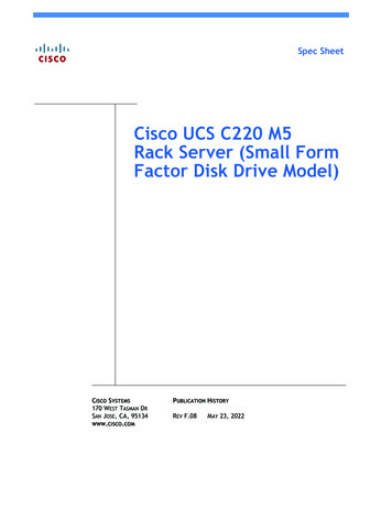 Cisco UCS C220 M5 SFF Rack Server Spec Sheet