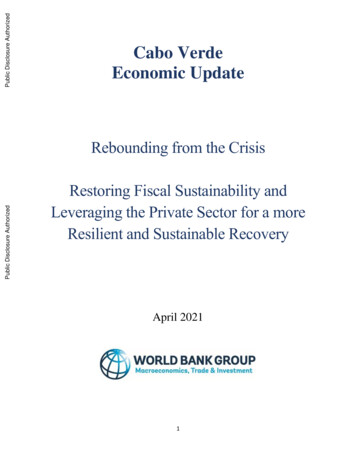 Cabo Verde Economic Update - Documents.worldbank 