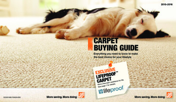 CARPET BUYING GUIDE - The Home Depot