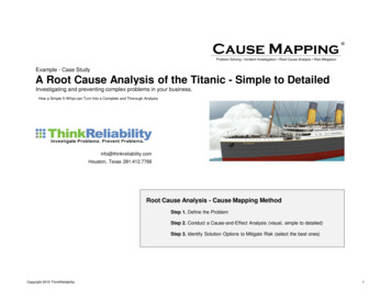 Titanic Example BUILD For PDF ONLY - Root Cause Analysis .