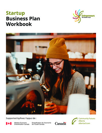 Startup Business Plan Workbook - Cfaedp 