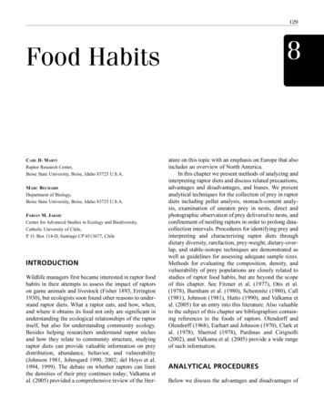 129 Food Habits 8 - Raptorresearchfoundation 