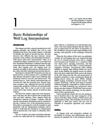 Basic Relationships Of Well Log Interpretation
