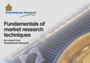 Fundamentals Of Market Research Techniques