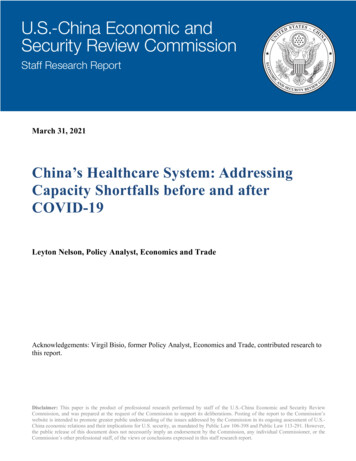 China’s Healthcare System: Addressing Capacity Shortfalls .