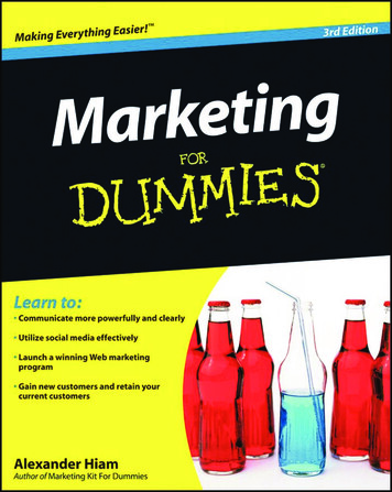 Marketing For Dummies - 190.116.26.93:2171