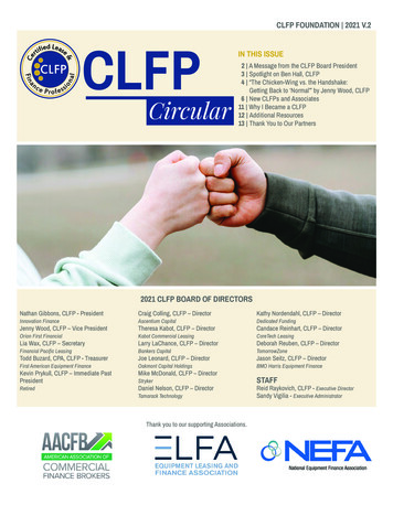 CLFP FOUNDATION 2021 V.2 CLFP - Leasing News