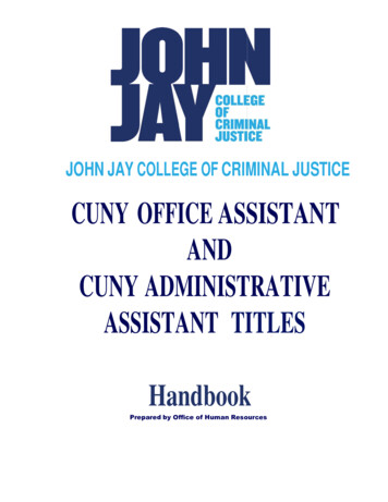 CUNY OFFICE ASSISTANT AND CUNY ADMINISTRATIVE 