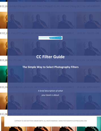 CC Filter Guide - Amazon Web Services