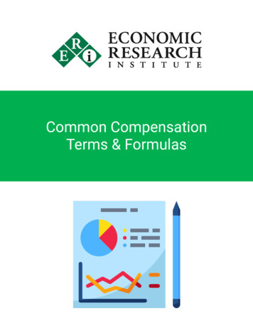 Common Compensation Terms & Formulas