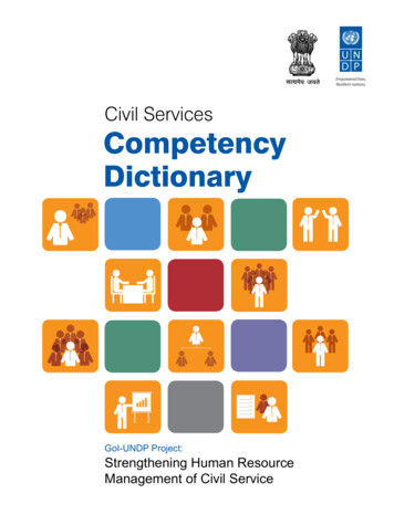 Civil Services Competency Dictionary - DoPT