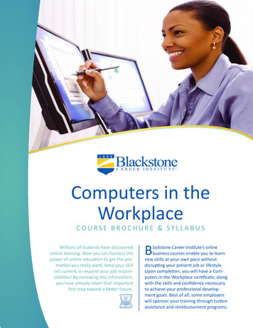 Computers In The Workplace - Blackstone Career Institute