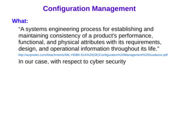 Configuration Management - University Of Cincinnati