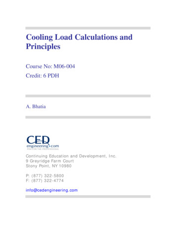 Cooling Load Calculations And Principles - Personal.psu.edu