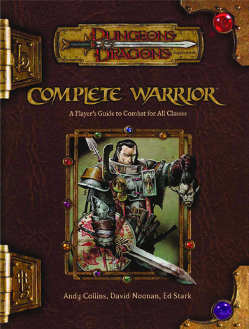 Complete Warrior - A Player's Guide To Combat For All Classes