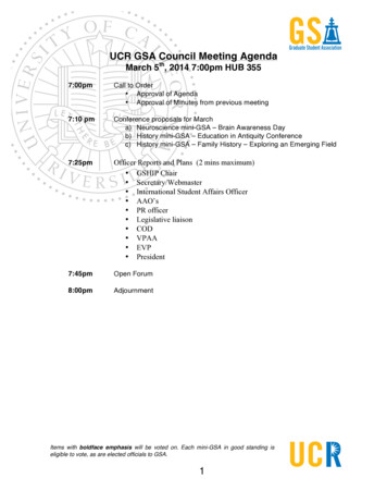 Council Meeting Agenda 2014-03 - UCR GSA