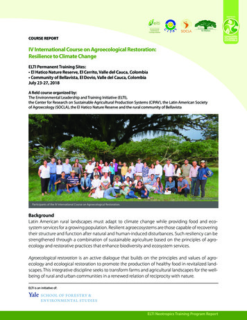 IV International Course On Agroecological Restoration .