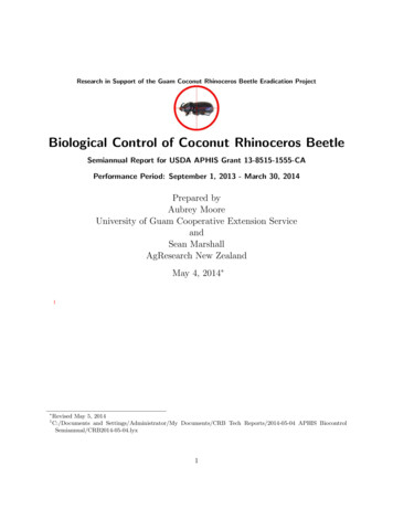 Biological Control Of Coconut Rhinoceros Beetle
