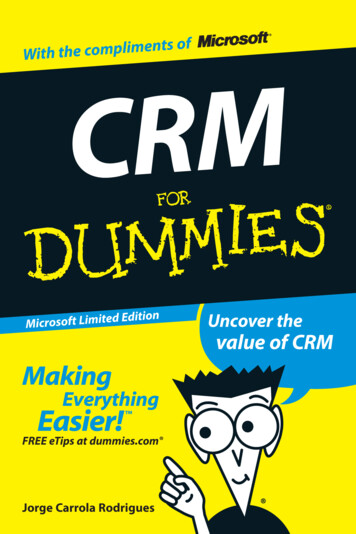 CRM For Dummies - Optimal CRM