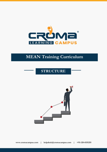 MEAN Training Curriculum - Cromacampus 