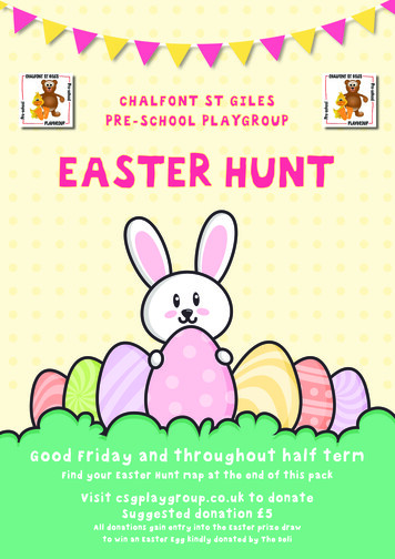 CHALFONT ST GILES PRE-SCHOOL PLAYGROUP EASTER HUNT