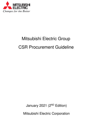 Mitsubishi Electric Group CSR Procurement Guideline