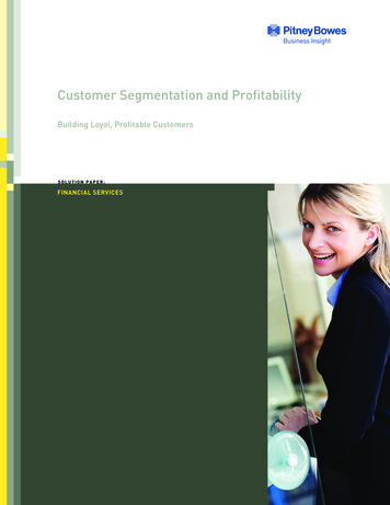 Customer Segmentation And Profitability - Pitney Bowes