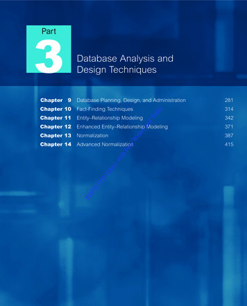Database Analysis And Design Techniques - BS-IT UOS