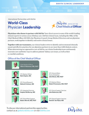 World-Class Physician Leadership - DaVita Inc.