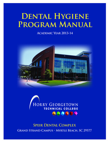 Dental Hygiene Manual - Horry-Georgetown Technical College
