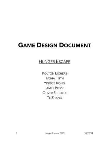 Game Design Document - The College Of Engineering At The .