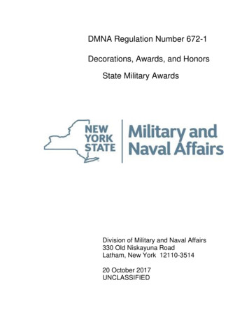 DMNA Regulation 672-1, Decorations, Awards, And Honors .